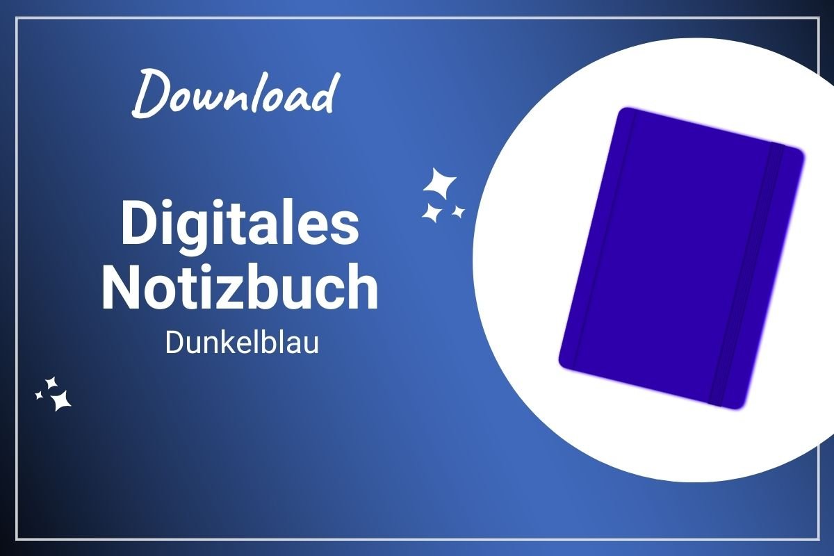 Digitales Notizbuch in dunkelblau