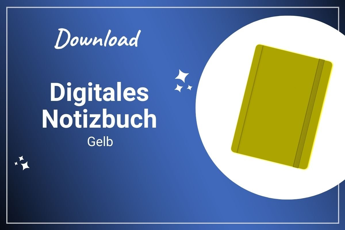 Digitales Notizbuch in gelb