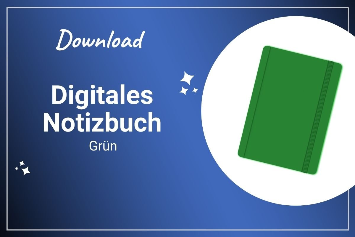 Digitales Notizbuch in grün