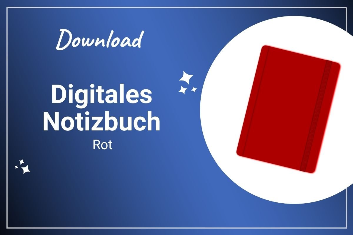 Digitales Notizbuch in rot
